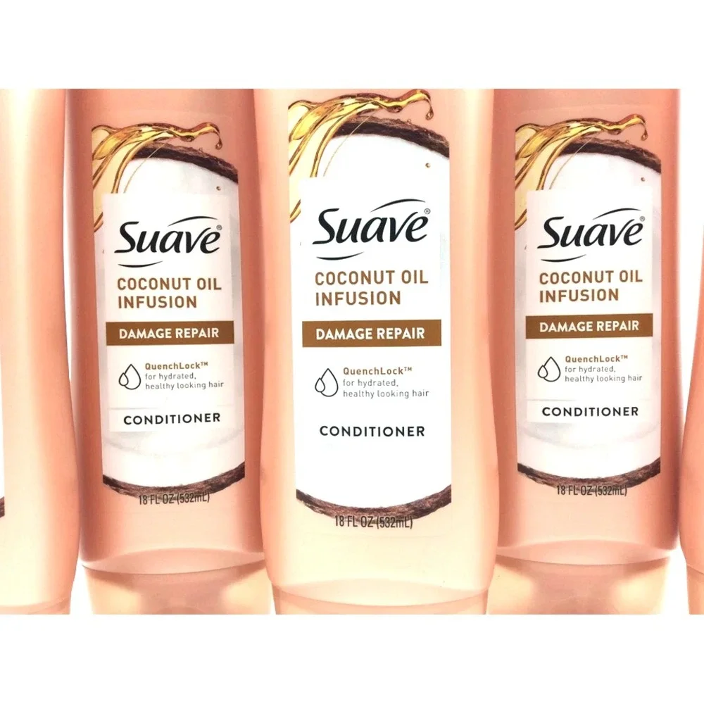 6-Pack Suave Conditioner 15oz Each‎ Coconut Oil Daily Moisture Care